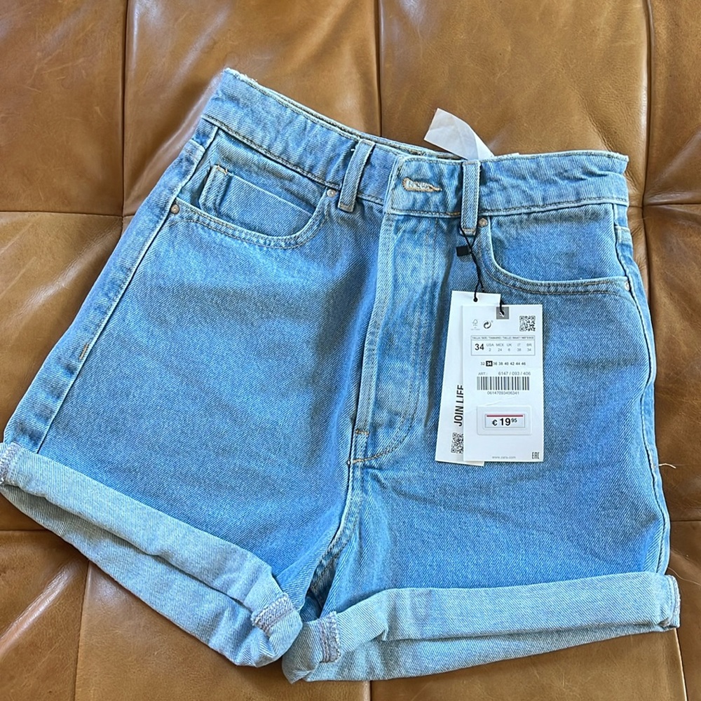 Zara Denim Mom Shorts NWT